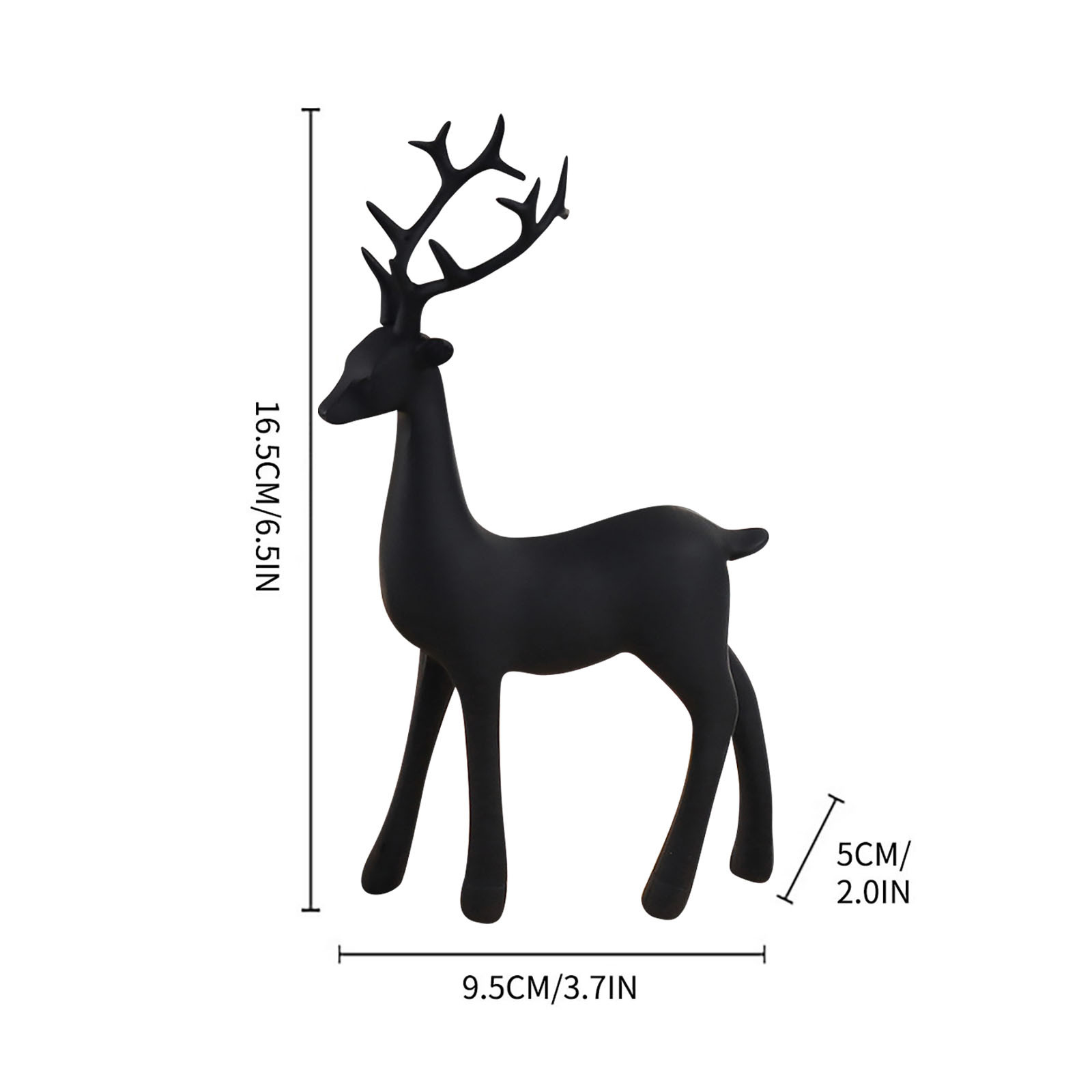 BINGTAOHU Christmas Reindeer Figurines For Centerpieces Black Reindeer ...