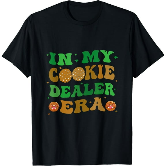 In My Cookie Dealer Era Girls Scout Troop Scouting Groovy T-Shirt