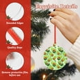 thumbnail image 4 of Naloa Avocado color cute animals Acrylic Santa Tree Decorations Christmas Hanging Pendant for Christmas Winter New Year Party Hanging Decorations-Round Shape, 4 of 7