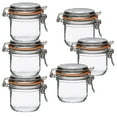 thumbnail image 1 of Le Parfait Super Terrine Jar | 7oz/Half Pint (Pack of 6) 200ml French Glass Jar, Airtight Rubber Seal & Glass Lid | Glass Jars for Kitchen Organization and Storage Containers for Essentials, 1 of 5