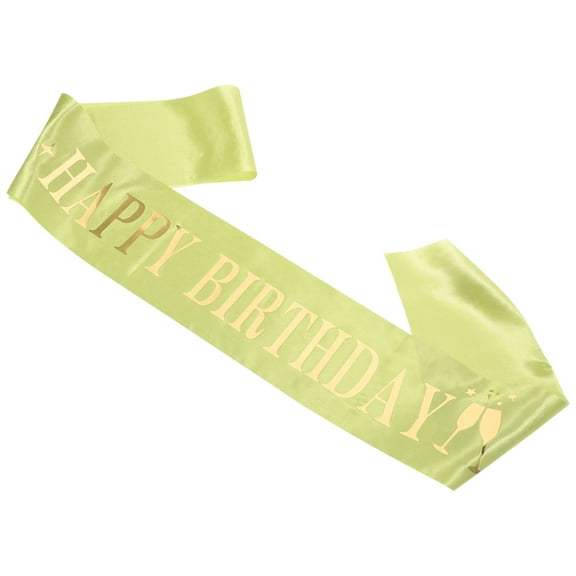 HONMEET Birthday Sash for Kids Light Green 1Pcs 31.1x3.7x0.1in