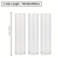thumbnail image 2 of QUTETN 3pcs Vacuum Sealer Rolls  196.85inch Each - Durable Food Storage Bags for Sous Vide  Meal Prep & Bulk Storage - White  Ideal for Long-lasting Freshness  Vacuum Sealer Bags, 2 of 6