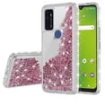 thumbnail image 2 of Liquid Quicksand Glitter Cute Phone Case for AT&T Radiant Max 5G / Fusion 5G / Cricket Dream 5G / Innovate 5G Phone Case Cover Clear Bling Diamond for Girls Women - Clear/Rose Gold, 2 of 5