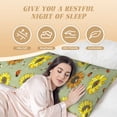 thumbnail image 4 of Lsque Sage Green With Sunflowers Body Pillow Case Cover,Ultra-Soft Microfiber Bed Pillow Cases 20x54 inches,Elegant Bedding,Breathable Durable Pillow Cover with Envelope Closure, 4 of 8