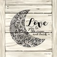 thumbnail image 4 of Gango Home Decor Country-Rustic Love Never Fails & Love You to the Moon; Two 12x12in Art Prints in Brown Frames, 4 of 6