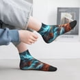 thumbnail image 2 of Pofeuu Blue Dragon And White Tiger Print 30cm Socks, Adult Running Hiking Socks for Youth and Adult, 2 of 7