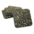 thumbnail image 3 of DYNWAVECA 4 Pieces Treadmill Mat Pads Silent Foot Pad for Exercise Bike Rowing Machine Black Yellow, 3 of 9
