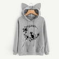 thumbnail image 2 of Rbaofujie Longues Longs Chandails pour Femmes Mode Décontractée Sweat à Capuche Imprimé à Manches Gris, 2 of 4
