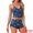 Blue, variant on DARING DIVA Women's Casual Lace Trim Bow Soft Cami Top and Shorts Pajamas Set L Pink