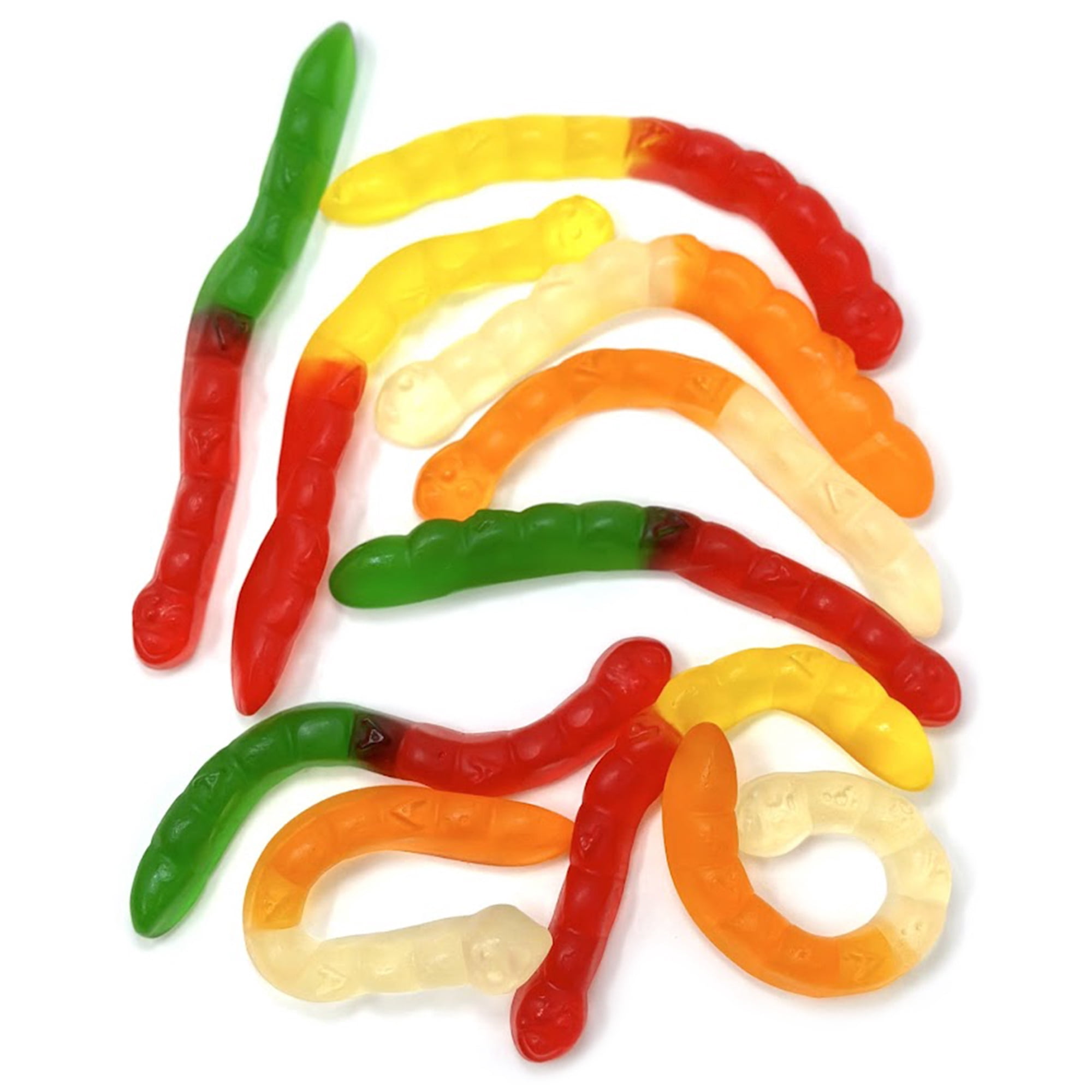 SweetGourmet Large Gummy Worms | Assorted Fruit Bulk Candy | 4 Pounds