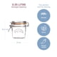 thumbnail image 2 of Frasco de vidrio Kilner redondo con tapa tipo palanca de 350 ml, 2 of 6