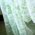 thumbnail image 5 of Dpityserensio Flower Sheer Curtain Tulle Window Treatment Voile Drape Valance 1 Panel Fabric Green, 5 of 7