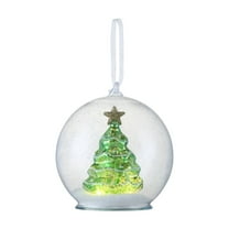 Mr. Christmas 5.5" Mercury Glass Tree Globe Ornament - Green, 1 Count
