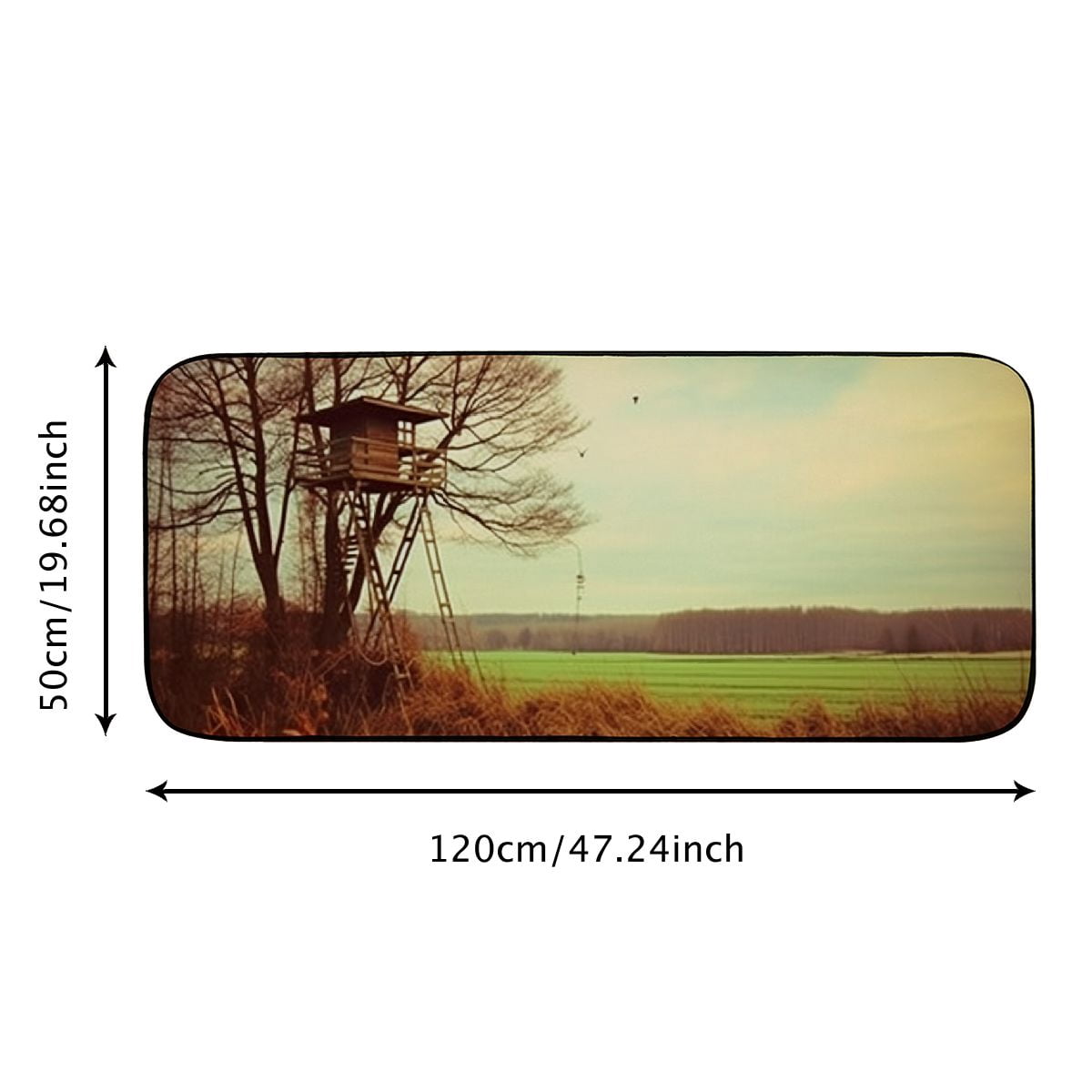 PHYHOO Decorative Door Mat, Door Mat with Non-Slip Rubber Backing, Easy Cleaning, Traps Dirt, Rug for Entry, Patio, Garage - Forest Hunt Perch Delight Wild Morgenstimmung 19.68*47.24 in