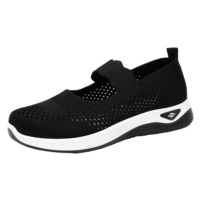 DXOUPM Chaussures de Marche pour Femmes Chaussures de Randonnée et de Course en Maille Respirante Légères Espadrilles à Enfiler