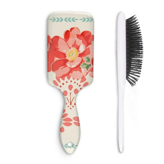 Hair Brush Pioneer Colorful Floral Cushion Base Hair Brushes Touch Paddle Rectangle Hairbrush