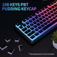 thumbnail image 2 of Tecla Ajazz PBT Pudding Keycap 108 teclas PBT Keycap Set con tacto de mano esmerilado para teclado mecánico negro (solo teclas) Ajazz Tecla, 2 of 7