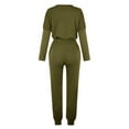 thumbnail image 3 of Douhoow Women Tracksuit Spring Solid Color Long Sleeve O-neck Pullover+Drawstring Trousers, 3 of 6