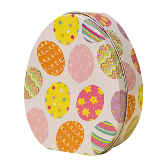 Easter Decorations Decorative Rabbit Flat Egg Shaped Tinplate Box Festive Children Gift Box Candy Box