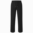 thumbnail image 4 of CAUYDY Little Boy's Baggy Sweatpants for Kids Straight Leg Open Bottom Teen Elastic Waist Athletic Joggers Sweat Pants With Pockets Black Sizes 7-8 Years, 4 of 4