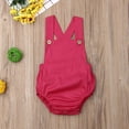 thumbnail image 3 of Newborn Baby Summer Romper Unisex Solid Color Jumpsuit Sleeveless Overalls Outfits 1Pcs, 3 of 7