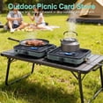 thumbnail image 4 of Eosunjian Camping Stove with Windshield, 20000 Btu Propane Camp Stove, Portable Folding Gas Stove,Includes Frying Pan & Carry Bag (2 Burner,Green), 4 of 12