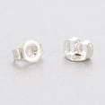 thumbnail image 3 of 50pcs 304 Stainless Steel Ear Nuts Friction Earring Backs for Stud Earrings Silver 4x3x2mm Hole: 0.8mm, 3 of 3