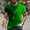 Green, variant on Lilgiuy Men's 3D Printed T-Shirt Tops Fitness Lightweight Crewneck Pullover Tops Casual Short Sleeves Summer Loose Tees for Surfing Running Green(M-5Xl)