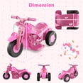 thumbnail image 3 of Costway 6V Kids Bubble Car Electric Ride on Motorcycle with Music Button & LED Headlight Pink, 3 of 9