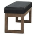 thumbnail image 4 of Simpli Home Milltown 44" Ottoman Bench in Midnight Black Faux Leather, 4 of 9