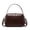 coffee, variant on Genuine Leather Box Bag, Women's Glossy Handbag Shoulder Crossbody Purse