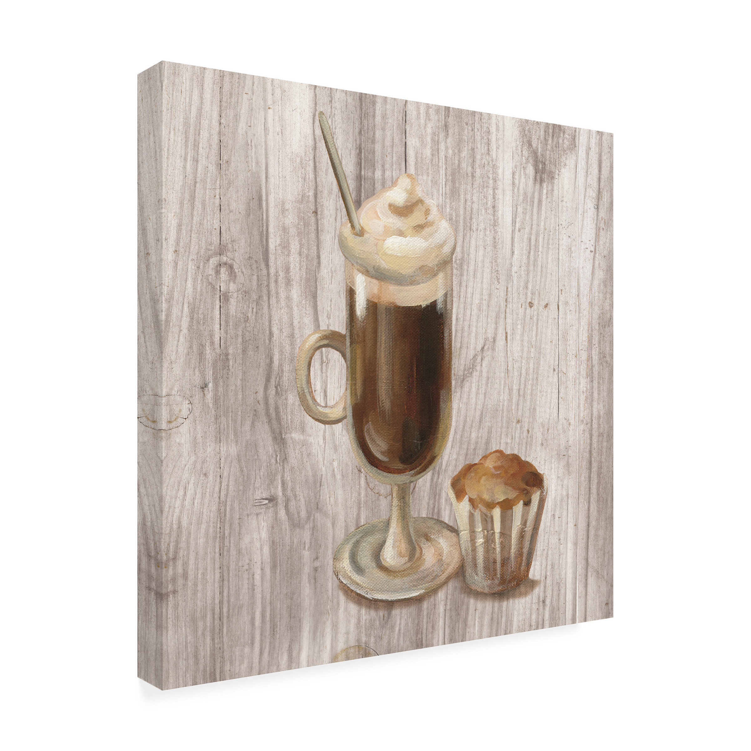 Trademark Fine Art 'Coffee Time V on Wood' Canvas Art by Silvia Vassileva