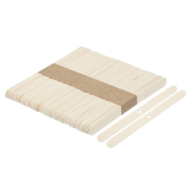 50 piezas de palitos de madera para manualidades, palitos de helado de 4.5 pulgadas para manualidades DIY marrón