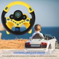 thumbnail image 2 of Coherny Simulated Driving Controller Portable Simulated Driving Steering Wheel Copilot Toy Children's Educational Sounding Toy Small Steering Wheel Toy Gift Funny Interactive Driving Wheel with Music, 2 of 9