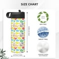 thumbnail image 4 of Sikiie Colorful Snails Print 18OZ Insulated Straw Cup, Portable Leak-proof Sports Water Bottle, Stainless Steel Water Cup Suitable for Home and Outdoor, 4 of 8
