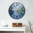 thumbnail image 2 of Yayeee Wall Clock Battery Operated 9.5" Silent Non-Ticking for Living Room, Blue Sky and River, 2 of 8
