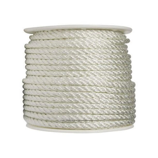 N1832S0300S Twisted Nylon Rope Spool White - 0.5 in. x 300 ft