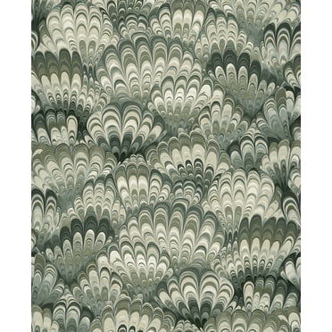 A-Street Prints Octavia Dark Green Marbled Ink Wallpaper