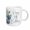 White, variant on 3drose, Pretty Blue Hydrangea Happy 25th Birthday, 11oz Mug