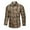Khaki, variant on Maoxin Jackets for Men Lattice Casual Pocket Button Long Sleeves Shirt Work Clothes Loose Coat Casual Jackets for Men Army Green M