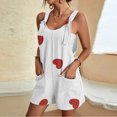 thumbnail image 4 of Pantalones Cortos de Mujer Casual Suspender Impresión Pantalones Cortos de Bolsillo, Pantalones Cortos de Mujer con Bolsillos, 4 of 5
