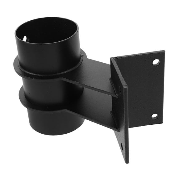 BRIGHTFUFU 2Pcs Deck Mount Umbrella Holder Heavy Duty Outdoor Umbrella Fixing Bracket in Black