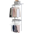 thumbnail image 1 of Rubbermaid Configurations Custom Closet Kit 2-4 Ft. Adjustable Metal Wire Shelving White Finish Expandable Organization System Hardware Included for Home Closet/Pantry/Laundry/Mudroom, 1 of 8