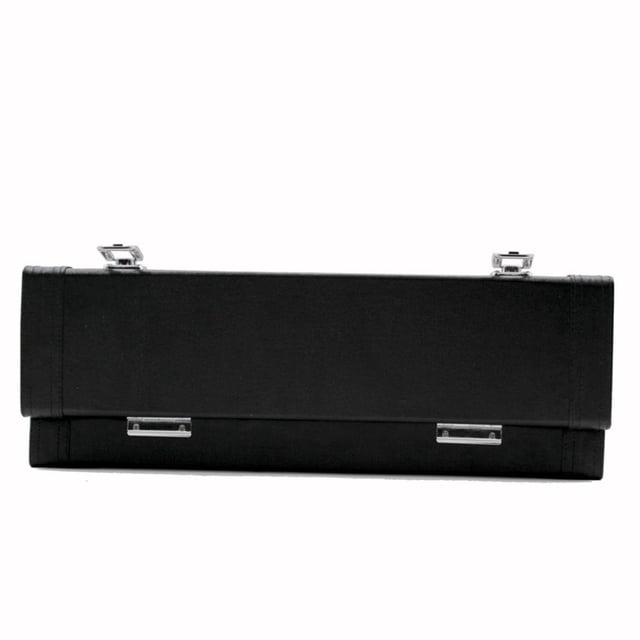 Caja de Almacenamiento de Flauta de material cuero para Piezas de Práctica Negro 15.35x3.74x2.36 Pulgadas Gloria Caja de flauta
