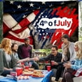 thumbnail image 2 of luoshd Independence Day Decorations Congratulations Independence Day Banner Holiday Party Decorations Hanging Flags Patriotic Decorations Photo Backdrops, 2 of 7