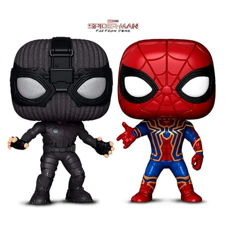 Warp Gadgets Bundle - Funko Pop - Spider-Man: Far from Home - Sealth Suit Spider-Man and Infinity War Iron Spider (2 Items) Action Figures Toys
