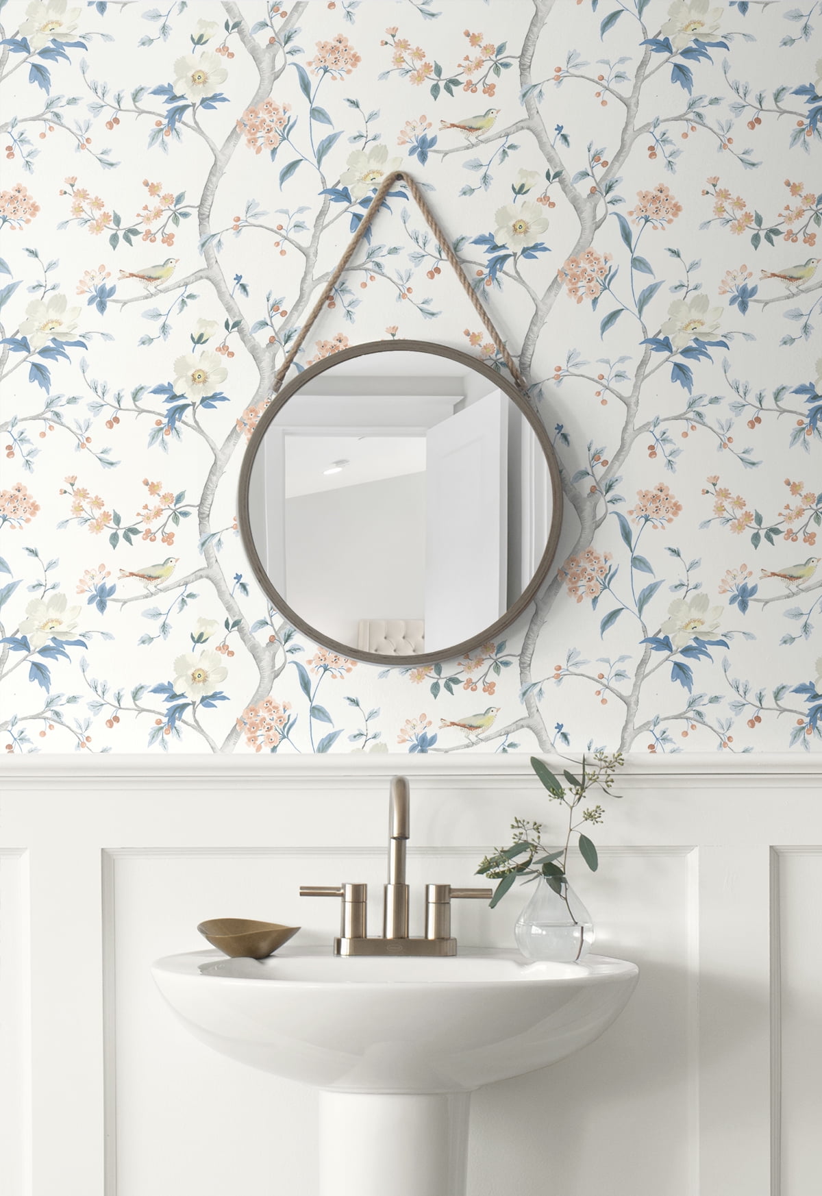 Lillian August Floral Trail Peel and Stick Wallpaper