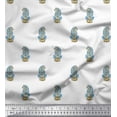 thumbnail image 1 of Soimoi Poly Georgette Fabric Leaves & Paisley Block Print Sewing Fabric Yard 42 Inch Wide, 1 of 3