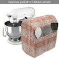 thumbnail image 2 of Abstract Stand Mixer Cover, Monochromatic Hand Paint Look Pattern of Quirky Motifs Scandinavian Inspired, Kitchen Appliance Organizer Bag Cover with Pockets, 5 Quarts, Salmon and White, by Ambesonne, 2 of 4