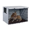 thumbnail image 6 of NFTIGB Waterproof Dog Crate Cover 49.0x33.1x31.1 in / 124.5x84x79 cm Breathable Pet Kennel Wire Cage Dustproof Sunshade Indoor Outdoor Protection Gray, 6 of 9